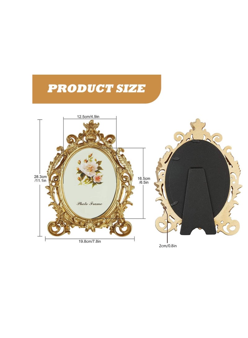 Photo frames, European style vintage photo frames, oval antique photo frames for living room decor, wall gallery or desktop photo display photo frames - Image 5
