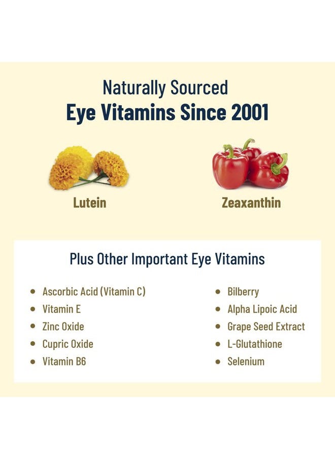 VisiVite Doctor Formulated AREDS 2 Plus Eye Vitamins with Zeaxanthin Plus Lutein - Bilberry and Grape Seed Extract - Premium Eye Health Formula - 60 Eye Supplement Capsules of VisiVite Gold Plus  - Image 4