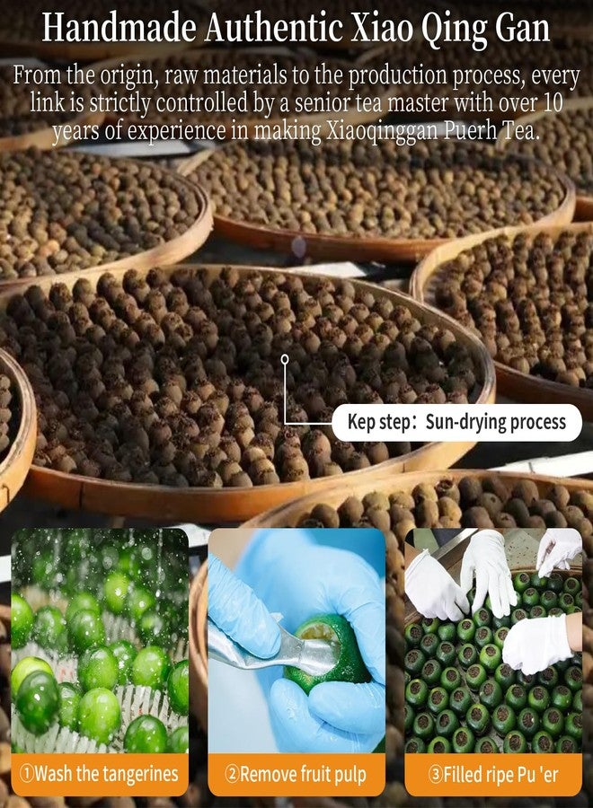 XIXICHA قشر اليوسفي Pu-erh Tea Palace زلابية الشاي Xiaoqinggan البرتقال Puerh Xinhui ChenPi Pu'er الحمضيات Pu erh Xiao Qing Gan Yunnan 普洱茶 陈皮普洱茶 小青柑 广东新会小青柑مشروب غازي 5.64 أونصة - Image 3