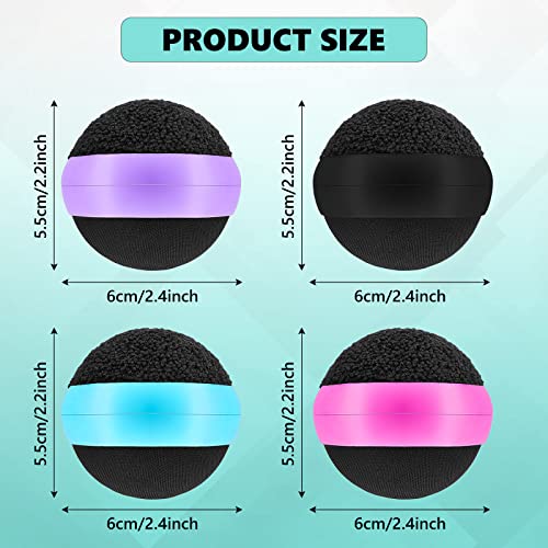 Suclain 4 Pack Christmas Halloween Gift Touch Screen Cleaner Balls Phone Cleaning Ball Microfiber Touch Car Screen Glass Cleaner for Computer Laptop Phone Monitor(Black, Blue, Rose Red, Purple) - Image 2