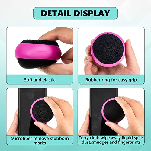 Suclain 4 Pack Christmas Halloween Gift Touch Screen Cleaner Balls Phone Cleaning Ball Microfiber Touch Car Screen Glass Cleaner for Computer Laptop Phone Monitor(Black, Blue, Rose Red, Purple) - Image 3
