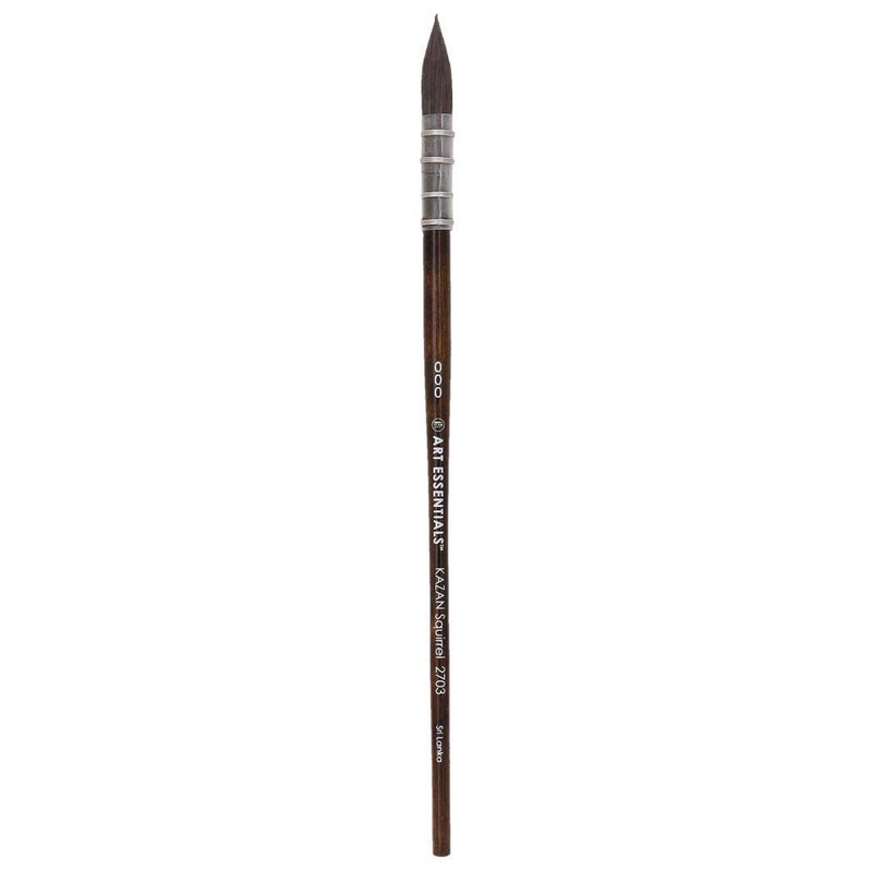Art Essentials Art Essentials Kazan Synthetic Squirrel Hair Brush for Watercolour Gouache and Ink Series 2703 Quill Mounted Mop Short Handle Size 000 with Maximum Colour Holding Capacity Point Retention  - Image 1