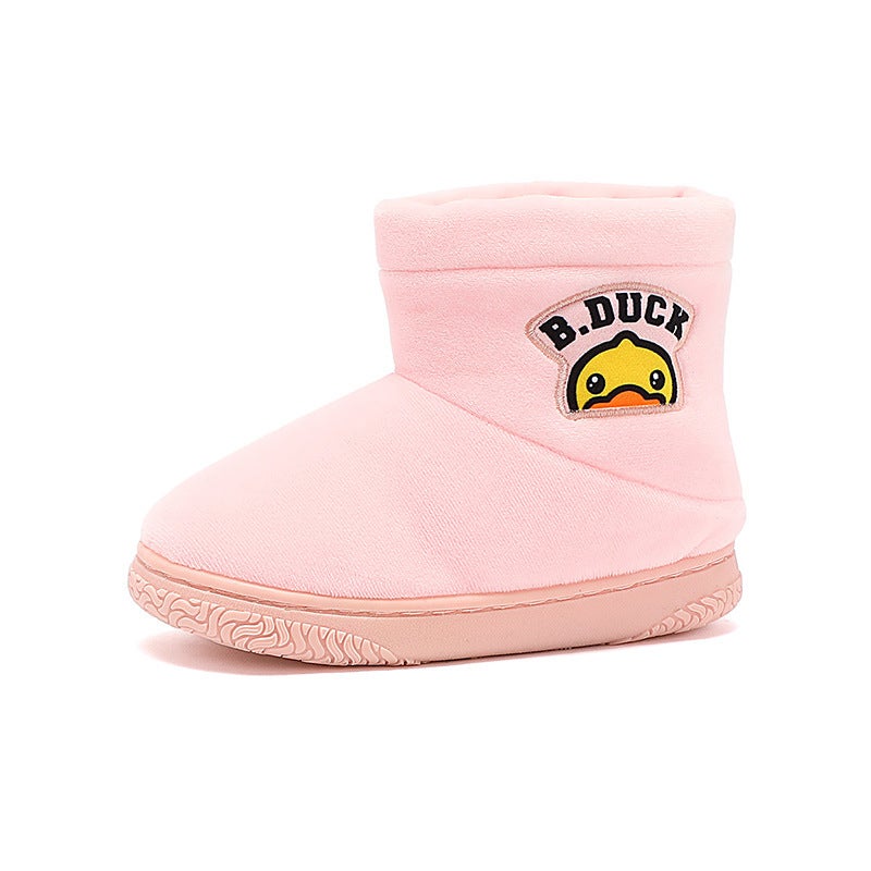 B.Duck Little Yellow Duck Children'S Shoes Children'S Cotton Shoes Winter New Boys Baby Shoes Indoor Warm Non-Slip Cotton Boots Tide - Image 1
