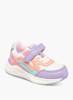 Lee Cooper Girls' Panelled Sneakers with Hook and Loop Closure  - Image 1
