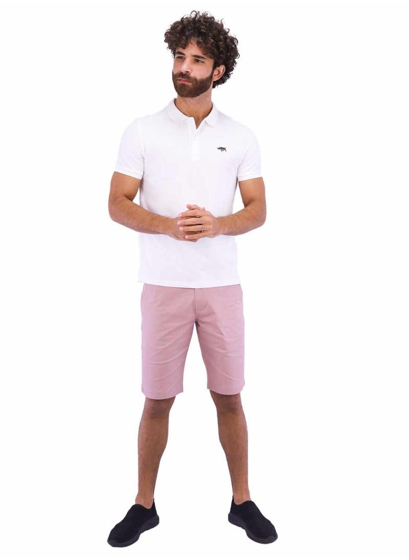 GIORDANO - Men's Embroidery Solid Polo - White - Image 1