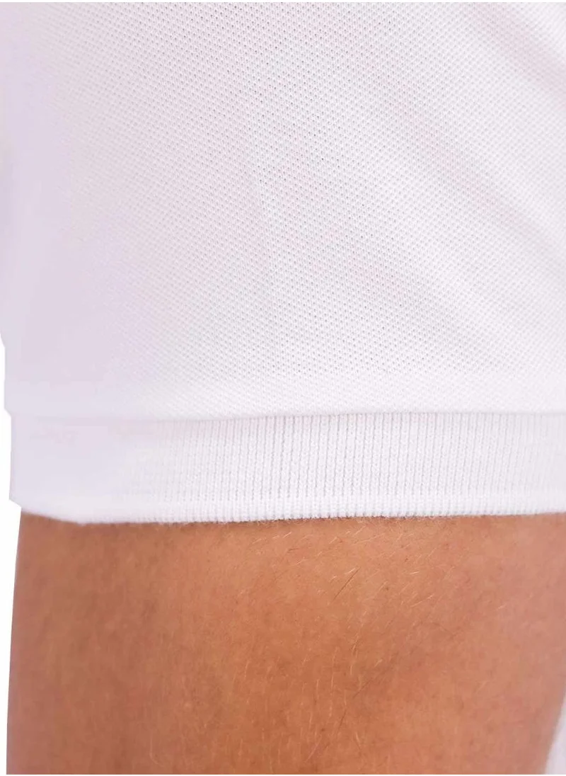 GIORDANO Men's Embroidery Solid Polo - White