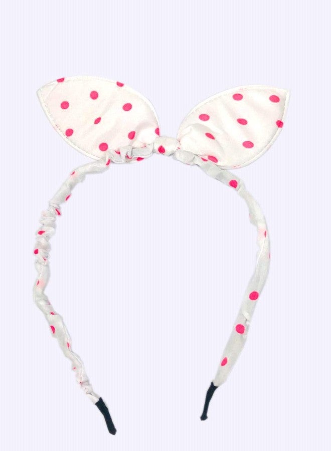 Evisha 6 pcs Fancy Dotted Print Bow Shape Hair Head Bands (Assorted Colour) - Image 2