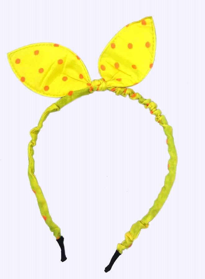 Evisha 6 pcs Fancy Dotted Print Bow Shape Hair Head Bands (Assorted Colour) - Image 5