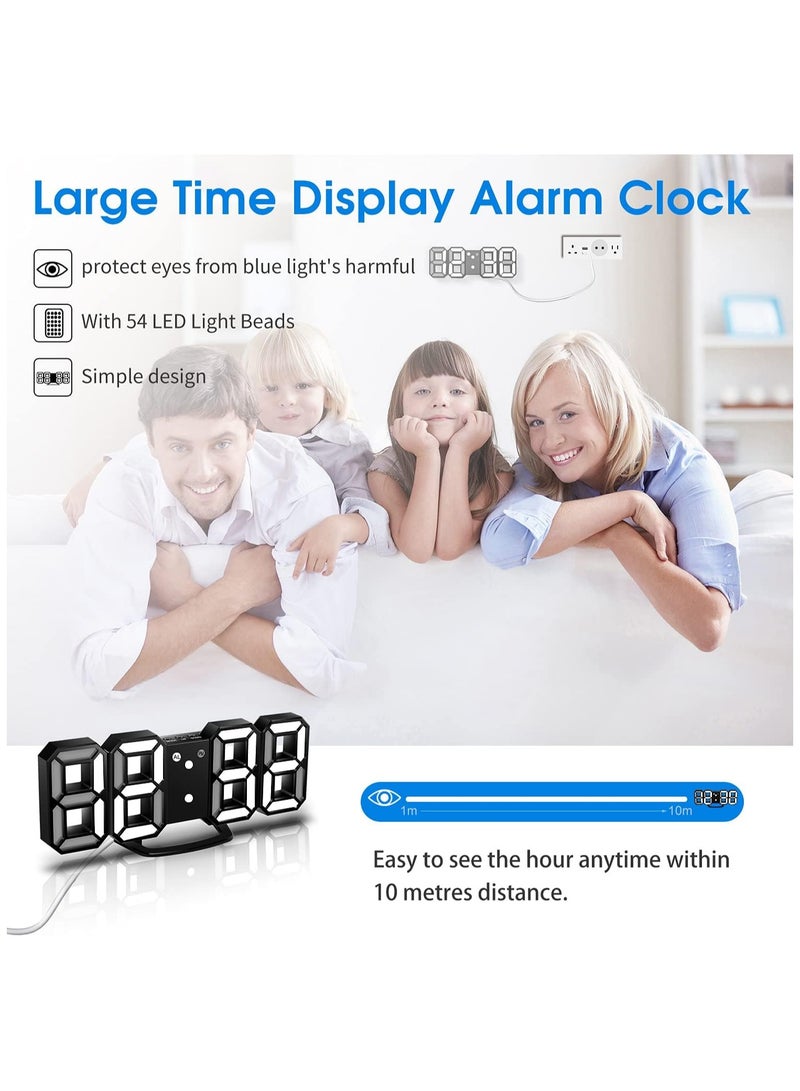 Arabest 3D LED Digital Alarm Clock, Table Alarm Clock, Manually & Auto Adjust Brightness, Easy to Read at Night, Perfect for Home Decor/Living Room/Bedroom/Office - Image 2