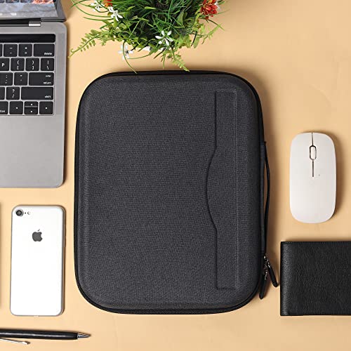 GadgetBite iPad Bag Carry Case EVA Hard Shell Travel Bag Double Layer Gadget Organizer Case Portable Zippered Pouch Protective Cover for iPad Pro Mini 11 inch Samsung Tablet Charger PowerBank - Grey - Image 5