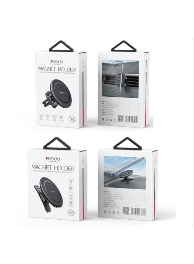 Yesido High Quality Universal Magnetic Car Phone Holder Fast Adsorption Strong Magnet Car Stand Mount Black | Model C126 | By Yesido - Image 5