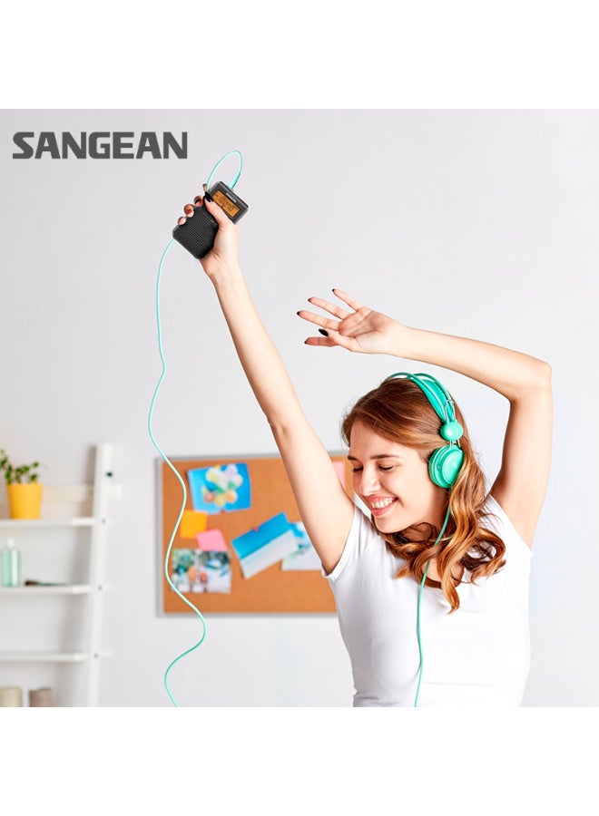 SANGEAN Dt-800c، ساعة منبه راديو رقمية صغيرة، محمولة، لكبار السن، أشباه الموصلات، الطلاب، البث الجامعي، إف إم، اختبار اللغة الإنجليزية Cet-4 و Cet-6 - Image 4