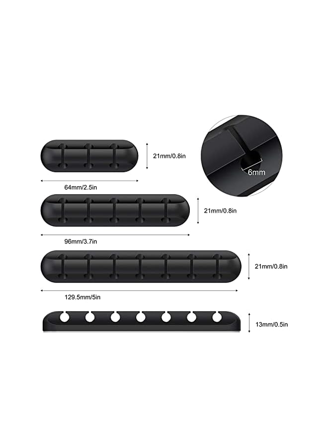 Green Tiger Cable Holder Clips, 3-Pack Cable Management Cord Organizer Clips Self Adhesive for Desktop USB Charging Cable Nightstand Power Cord Mouse Cable Wire PC Office Home - Image 4