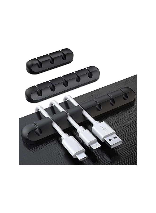 Green Tiger Cable Holder Clips, 3-Pack Cable Management Cord Organizer Clips Self Adhesive for Desktop USB Charging Cable Nightstand Power Cord Mouse Cable Wire PC Office Home - Image 1
