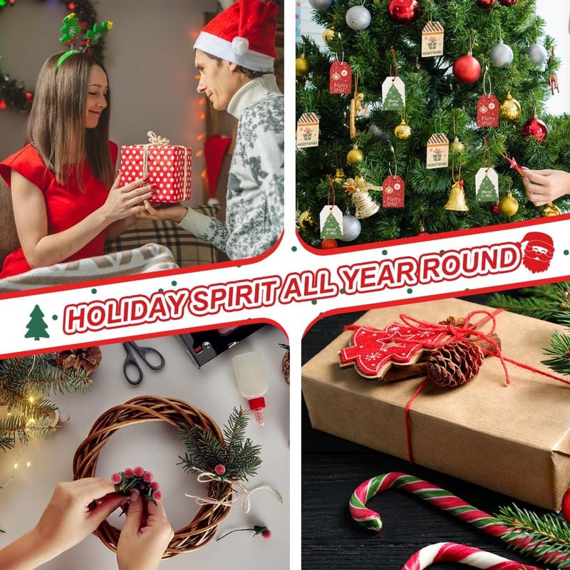 Vivifying Christmas Twine String, 328 Feet x 3 Rolls 2mm Red Green White Jute Twine for Gift Wrapping, Gardening, DIY Crafts, Packing - Image 5