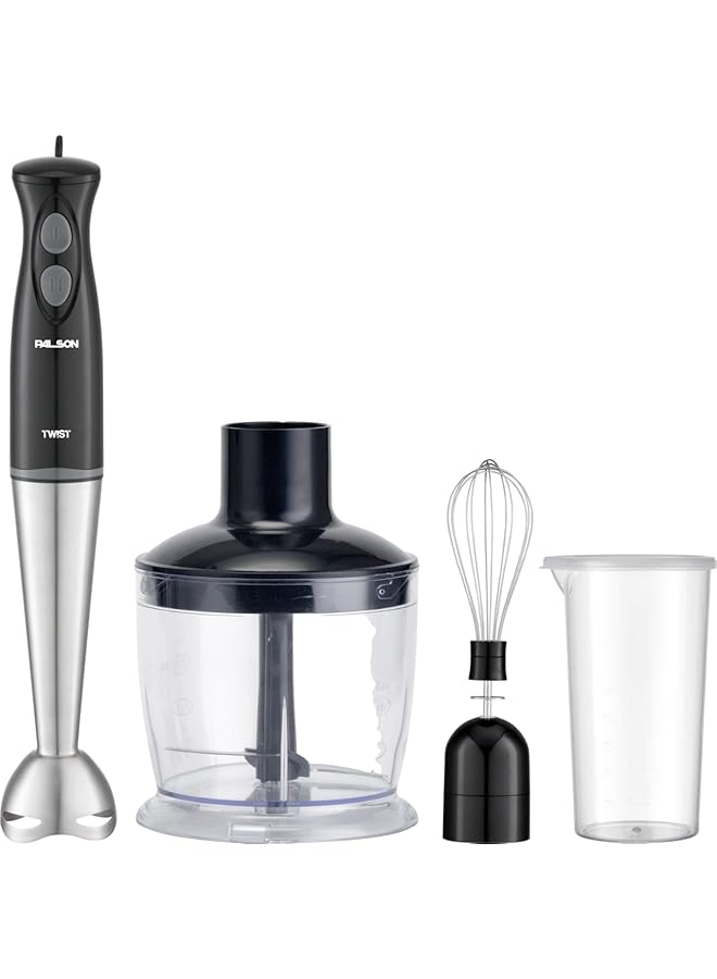 إيروريكس خلاط يدوي 3 في 1، عصا خلط من الفولاذ المقاوم للصدأ لمزيد من المتانة، كوب سعة 600 مل للخلط المباشر، أسود 40021 - Image 1