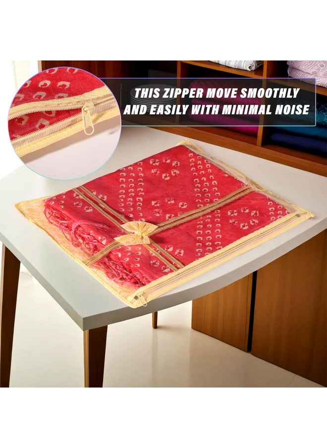 Kuber Industries™ Printed Non Wooven Saree Cover Set Of 12 Pcs (With Zip Lock)