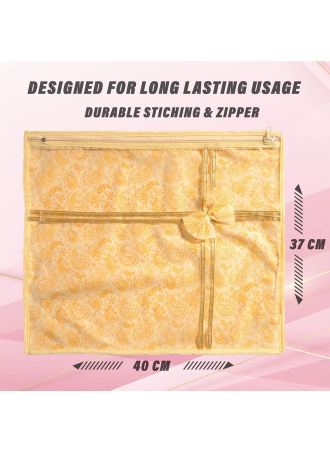 Kuber Industries™ Printed Non Wooven Saree Cover Set Of 12 Pcs (With Zip Lock)
