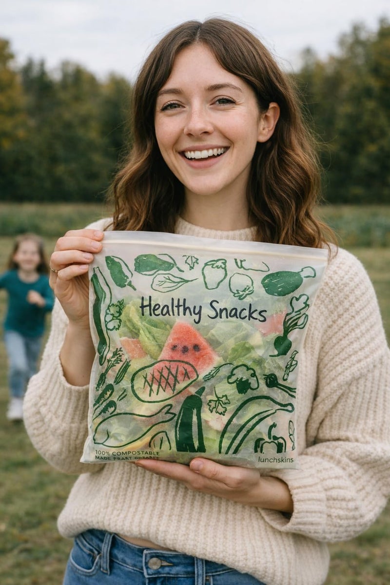 Lunchskins Ziptop Home Compostable & Resealable Freezer-Safe Food Storage Bags, Gallon Size, 30 Bags - Eco-Friendly, Made Without PFAS and BPAS - Image 5