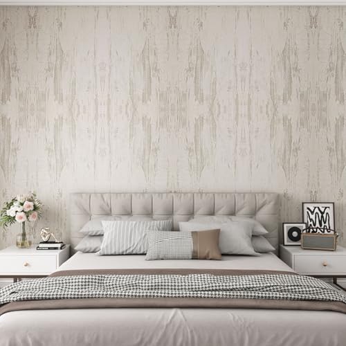 Wallink Beige Peel and Stick Concrete Wallpaper 3D Faux Concrete Cement Contact Paper 177118 Self Adhesive Industrial Textured Wallpaper Peel and Stick Cement Wall Paper for Basement Bedroom - Image 3