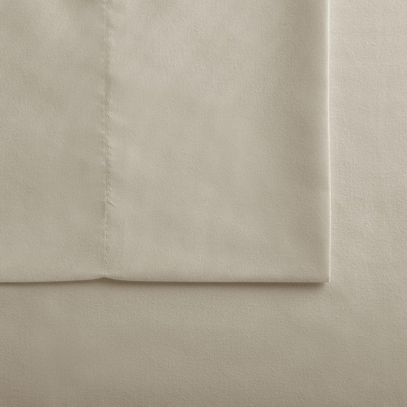 Serta Simply Clean Soft Hypoallergenic Stain Resistant Deep Pocket 3 Pieces Solid Bed Sheet Set, Twin XL, Khaki - Image 5