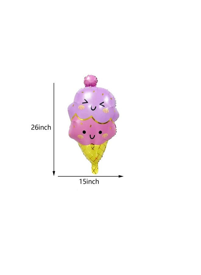 DYT 8PCS Ice Cream Cnady Foil Balloons Sweet Candy Foil Balloon for ice Cream Themed Party Decorations Baby Shower Wedding Party Decorations - Image 3
