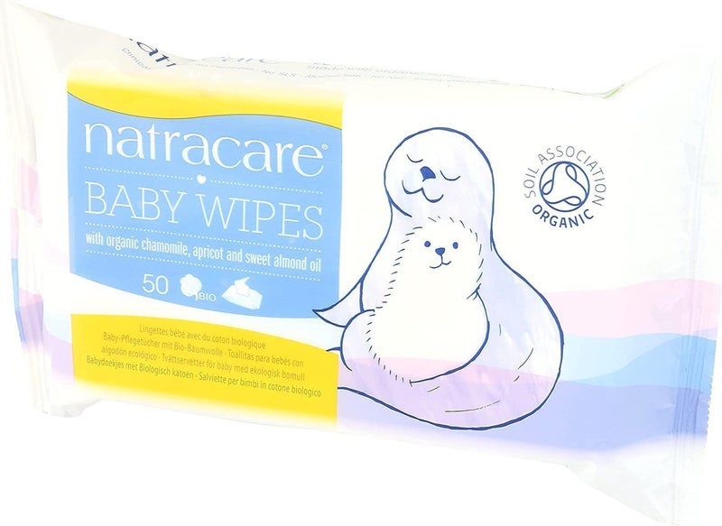 Natracare Organic Cotton Baby Wipes, 50 Count (Pack of 4) - Image 3