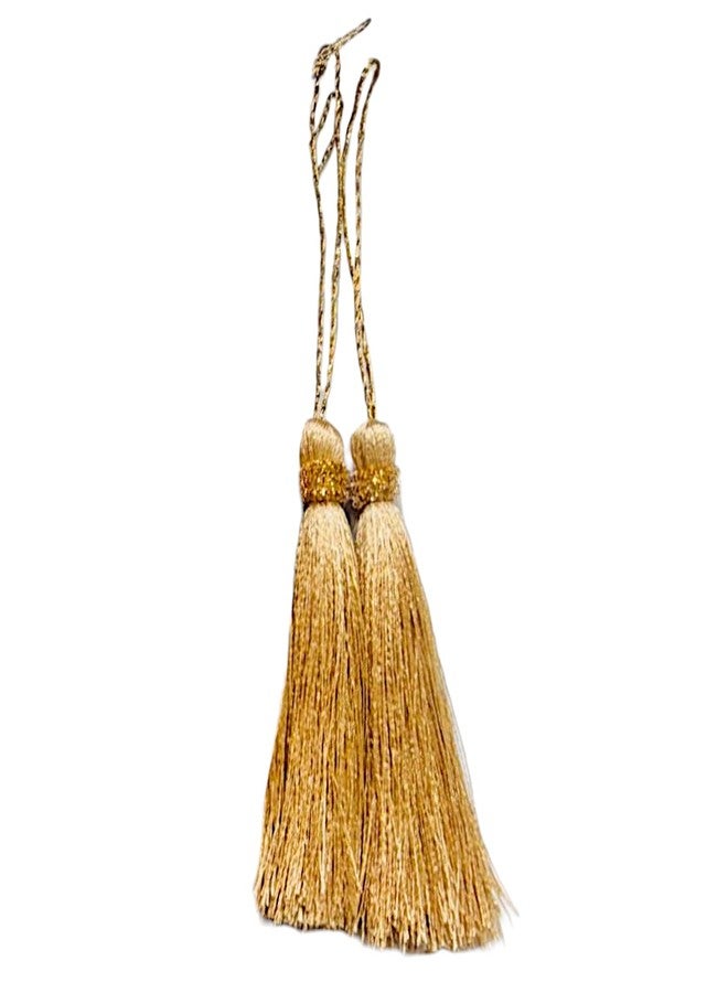 PATWA TRADERS Tassel Garland, 11 Colours, Pack of 12, for Jewellery, Saree, Dress, Home Decor, Accessories, Crafting (Golden) - Image 2