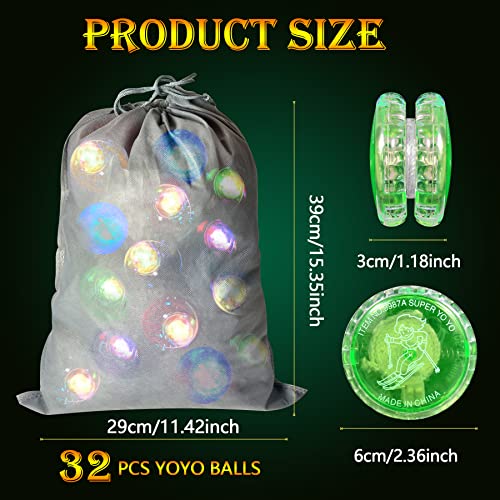 YOFOBU 48 LED Light Up Responsive Ball Beginner Level LED YoYo Ball Plastic Auto Return Bearing Toys for Birthday Party FavorsClassroom Rewards and Easter Basket Stuffers Random Colors - Image 5