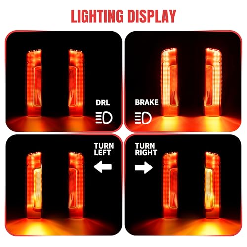 VEISUTOR ضوء الفندر الخلفي VEISUTOR لحقائب السرج الجانبية لراود جلايد و ستريت جلايد 2024، مصابيح LED حمراء مساعدة للتشغيل والفرامل والإشارات لدرجات هارلي راود جلايد و ستريت جلايد 2024 و CVO 2023-2024 - Image 2