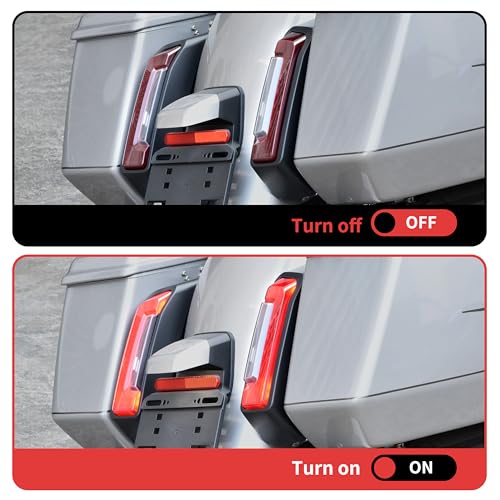 VEISUTOR ضوء الفندر الخلفي VEISUTOR لحقائب السرج الجانبية لراود جلايد و ستريت جلايد 2024، مصابيح LED حمراء مساعدة للتشغيل والفرامل والإشارات لدرجات هارلي راود جلايد و ستريت جلايد 2024 و CVO 2023-2024 - Image 3