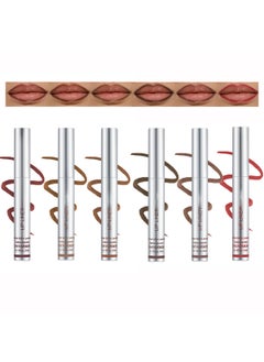 Petansy 6 Colors Lip Liner Stain Peel Off Lip Liner Tattoo Long Lasting Waterproof Lip Stain Peel Off Highly Pigmented Matte Nude Lip Gloss Liquid Lipstick Set
