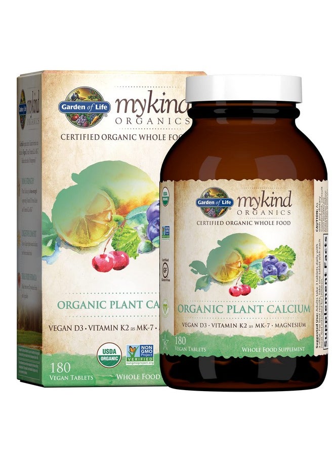 Garden of Life - Mykind Organics Plant Calcium Supplement Made From Whole Foods With Magnesium Vitamin D As D3 And Vitamin K As Mk7 Glutenfree 60 Day Count - Image 1