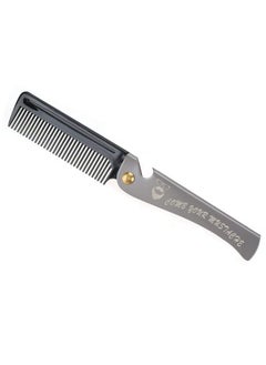 Pocket Comb Professional Folding Hair Comb Moustache Shaping Brush Stainless Steel Round Teeth Beard Combs Hairdressing Tool Mustache Combs for Men (Black) - pzsku/Z9DE06070CB4E91F533C0Z/45/_/1678697731/494558bb-0f38-4cfd-8ba0-52c931c792b3