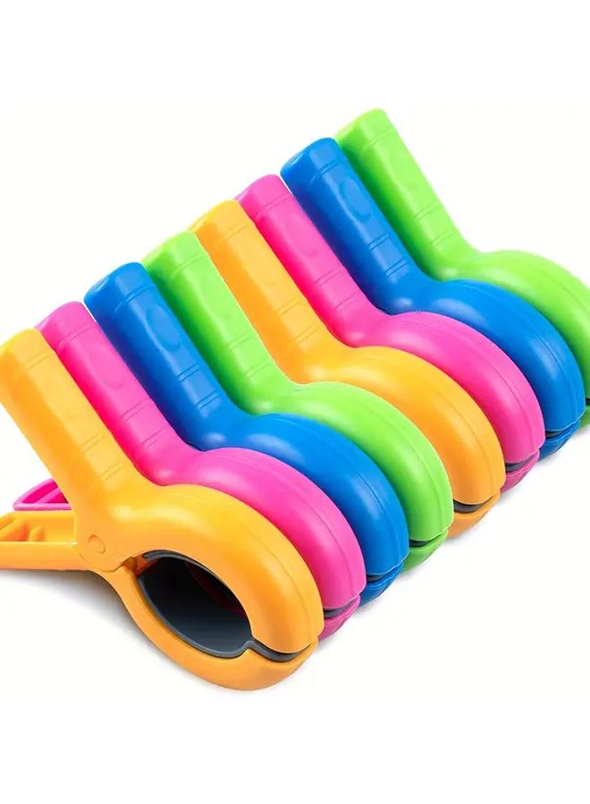 8Pcs Heavy Duty Windproof Beach Towel Clips Large Plastic Clothespins Securing Towels Poolside - Image 1