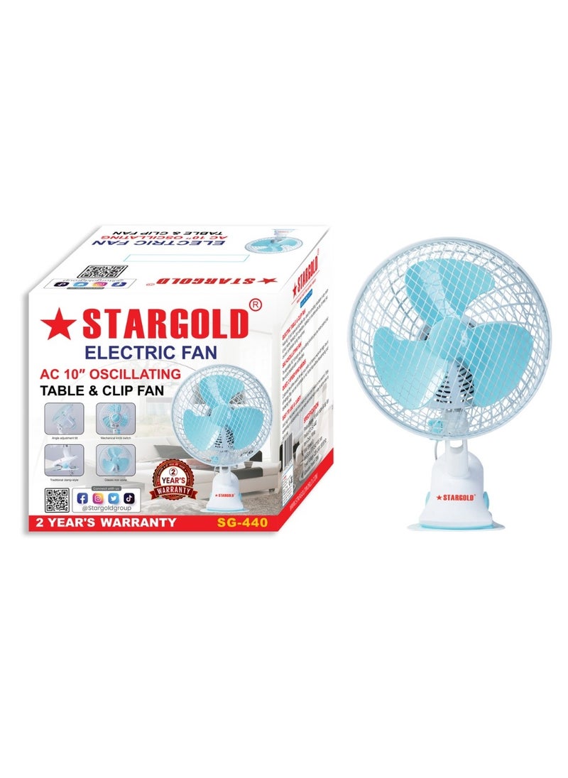 Stargold Clip & Table Electric Fan 10 Inch Oscillating Fan  - Image 2
