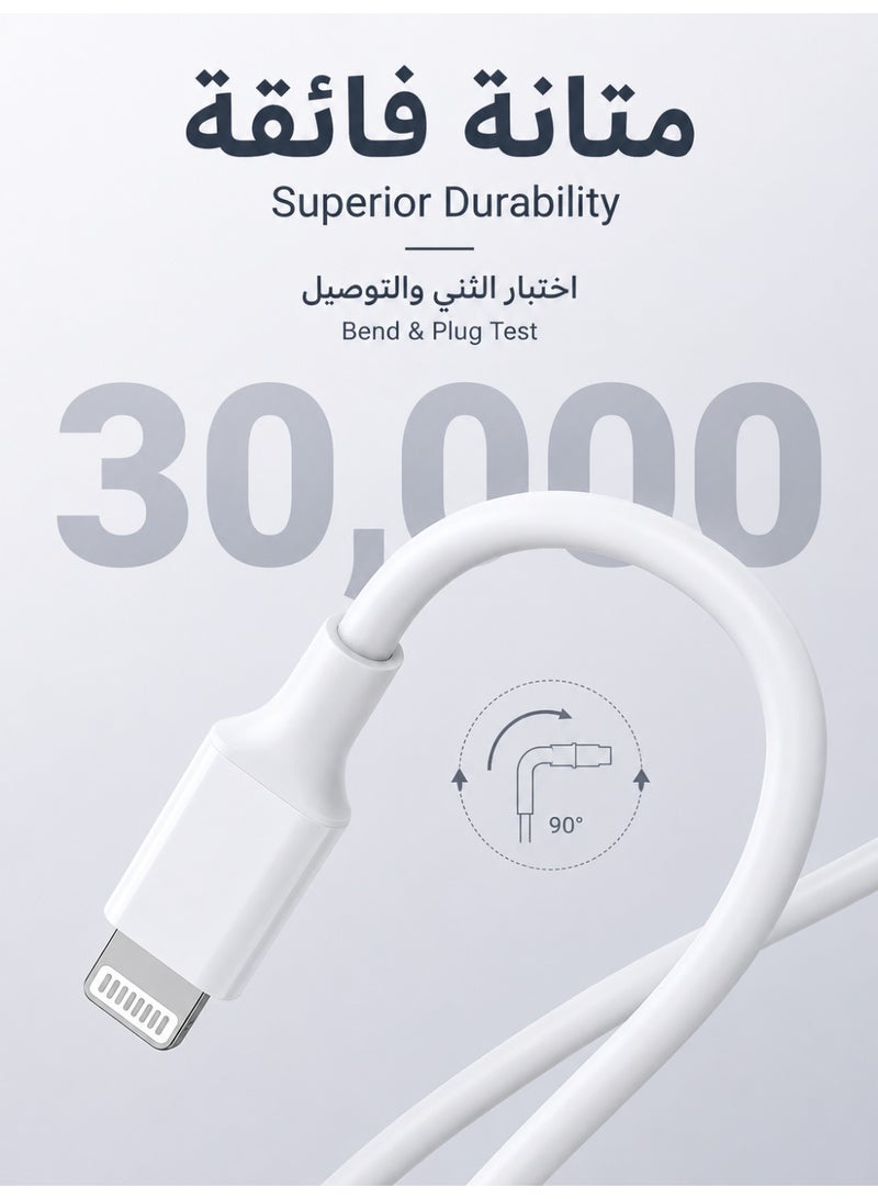 ZapLin USB C to Lightning Cable iPhone Charging Cable 1M 20W PD Fast Charging Data Cable Type C to Lightning Cord for iPhone 14 Pro Max/14 Plus/14 Pro/14/13 Pro Max/13/12/11/XS/XR/X/8 Series, iPad Pro/Air/Mini - Image 5