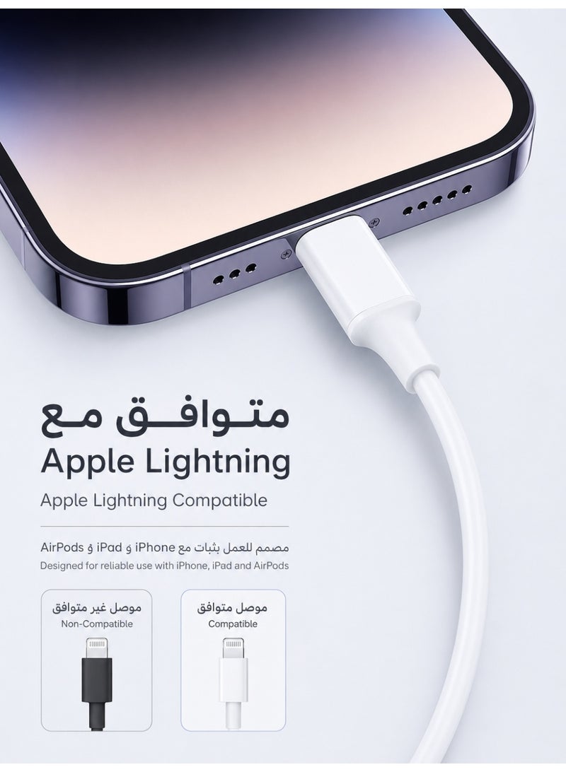 ZapLin USB C to Lightning Cable iPhone Charging Cable 1M 20W PD Fast Charging Data Cable Type C to Lightning Cord for iPhone 14 Pro Max/14 Plus/14 Pro/14/13 Pro Max/13/12/11/XS/XR/X/8 Series, iPad Pro/Air/Mini - Image 3