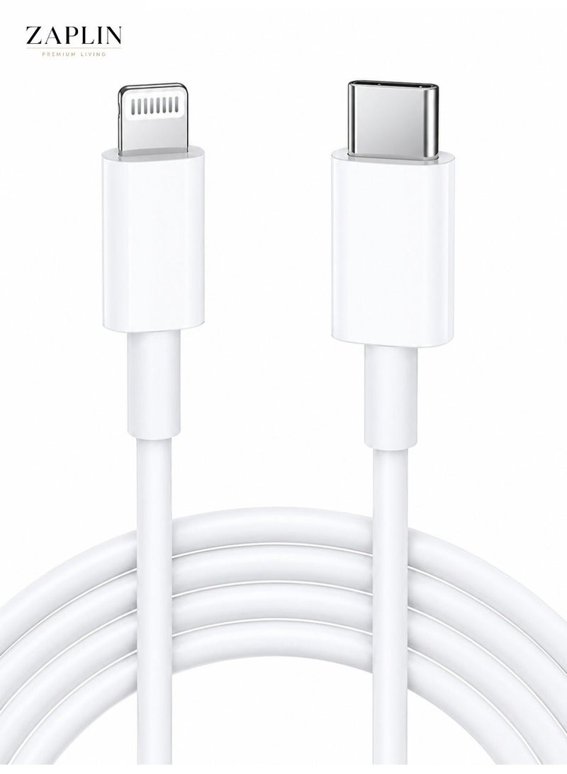 ZapLin USB C to Lightning Cable iPhone Charging Cable 1M 20W PD Fast Charging Data Cable Type C to Lightning Cord for iPhone 14 Pro Max/14 Plus/14 Pro/14/13 Pro Max/13/12/11/XS/XR/X/8 Series, iPad Pro/Air/Mini - Image 1