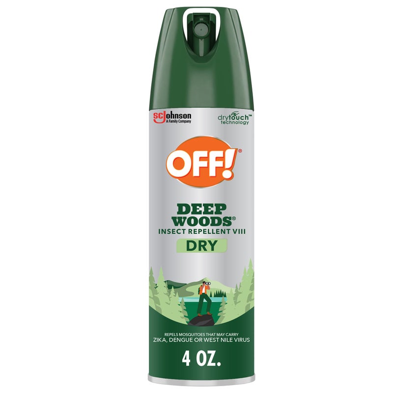 OFF! Deep Woods Insect Repellent Aerosol, Dry, Non-Greasy Formula, Bug Spray with Long Lasting Protection from Mosquitoes, 4 oz - Image 1