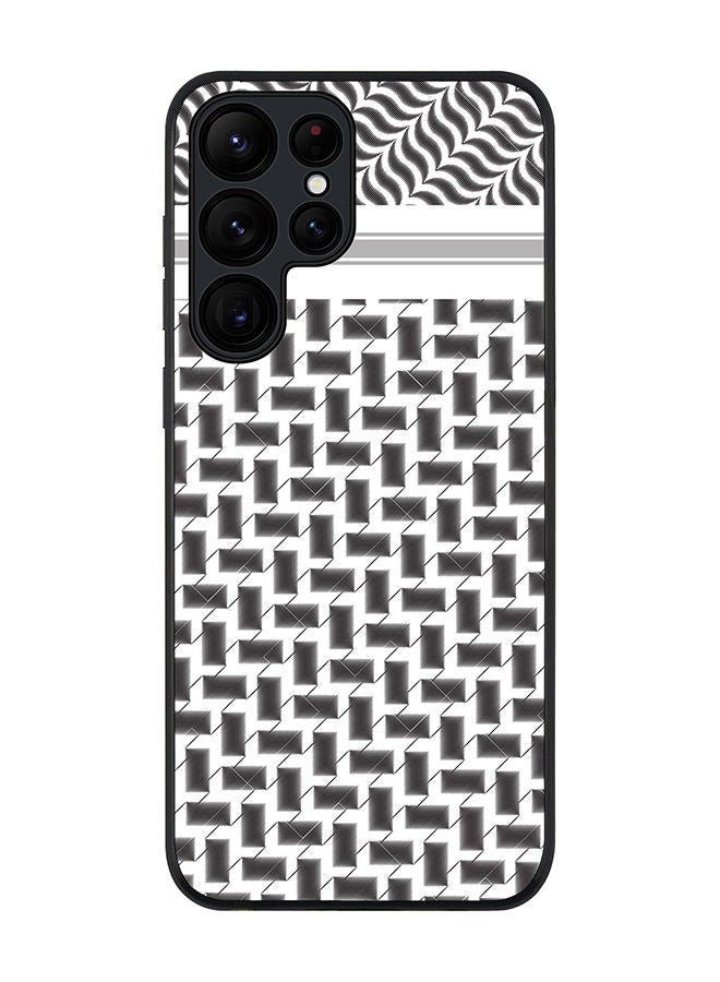 Stylizedd Rugged Black edge case for Samsung Galaxy S23 Ultra 5G Slim fit Soft Case Flexible Rubber Edges Anti Drop TPU Gel Thin Cover - Shemag (Black) - Image 1
