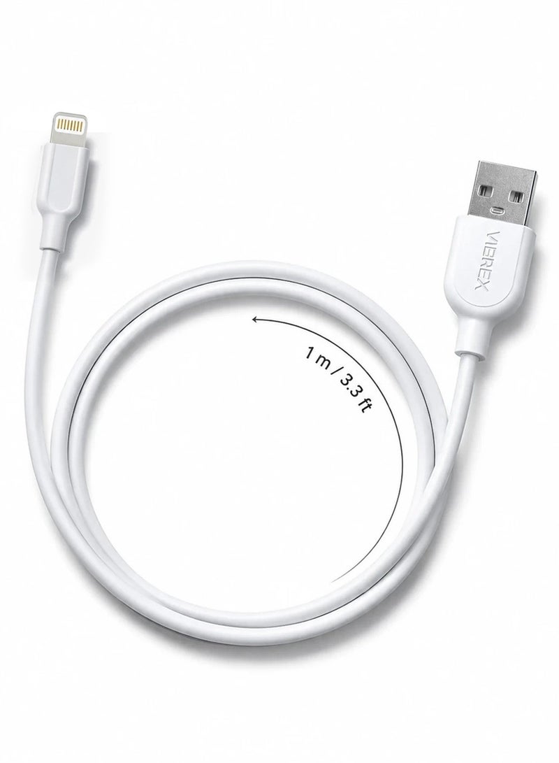 Vierex VC-3 Fast Charging Lightning Cable 2.4A USB Charging & Data Cable 480Mbps Compatible with iPhone, 1m - Image 5