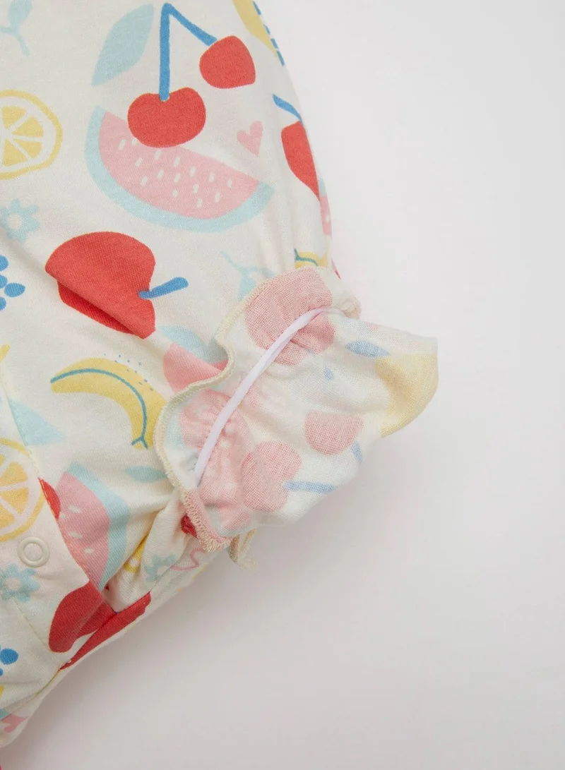 DeFacto Newborn Printed Cotton 2-Pack Sleeveless Romper