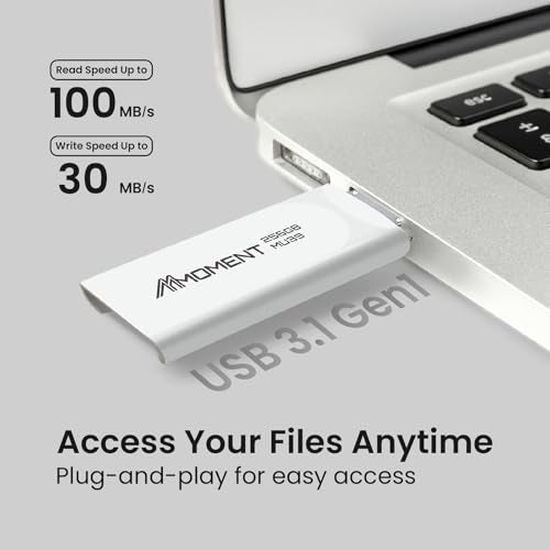 MMOMENT MU39 256GB USB 3.1 Gen1 Flash Drive, Read Speed up to 100MB/s, Retractable Design Thumb Drive - Image 2