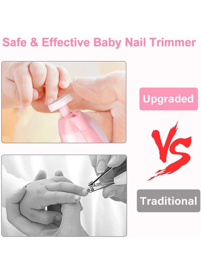 Altheqa Baby Nail Trimmer, Upgraded Safe Electric Baby Nail Clipper, Baby Nail File with LED Light for Newborn Toddler & Kids Toes and Fingernails - Care, Polish & Trim (Pink) - Image 5