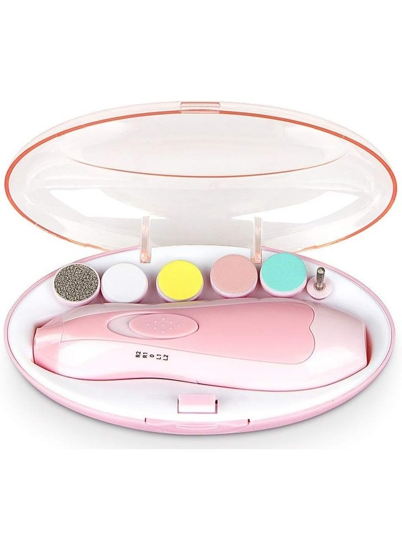 Altheqa Baby Nail Trimmer, Upgraded Safe Electric Baby Nail Clipper, Baby Nail File with LED Light for Newborn Toddler & Kids Toes and Fingernails - Care, Polish & Trim (Pink) - Image 1