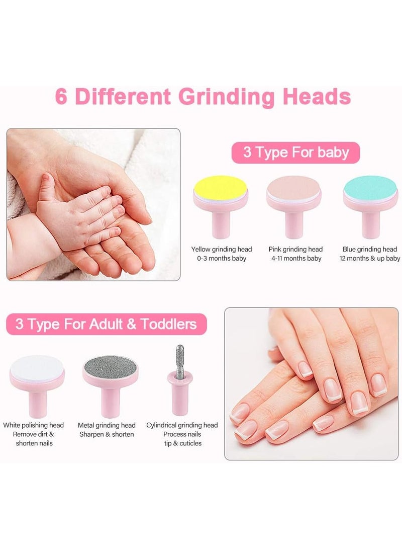 Altheqa Baby Nail Trimmer, Upgraded Safe Electric Baby Nail Clipper, Baby Nail File with LED Light for Newborn Toddler & Kids Toes and Fingernails - Care, Polish & Trim (Pink) - Image 4