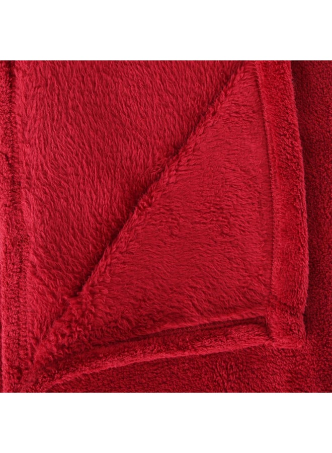 اتموسفيرا بطانية ميكروفايبر بنقشة مربعات وبوليستر لون أحمر ابعاد 180 × 230 سم 120503G - Image 3