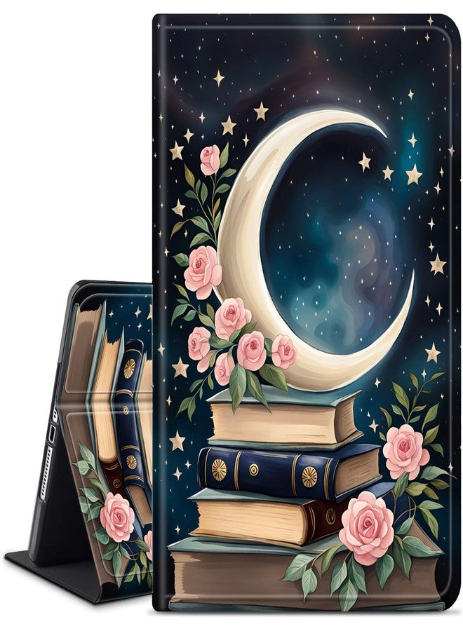 WZCJDHMJ Case for Samsung Galaxy Tab S10 FE 10.9" 2025/S9 FE 10.9 Inch/S9 11 Inch 2023,Slim PU Leather Smart Cases Covers with S Pen Holder + Auto Wake/Sleep,Bible Book Moon Flowers - Image 1