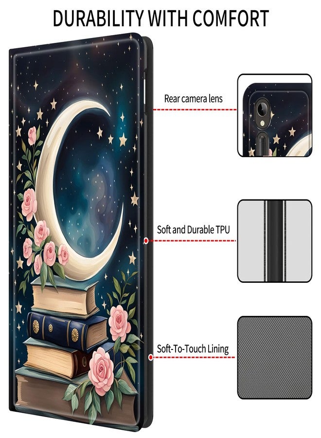 WZCJDHMJ Case for Samsung Galaxy Tab S10 FE 10.9" 2025/S9 FE 10.9 Inch/S9 11 Inch 2023,Slim PU Leather Smart Cases Covers with S Pen Holder + Auto Wake/Sleep,Bible Book Moon Flowers - Image 5